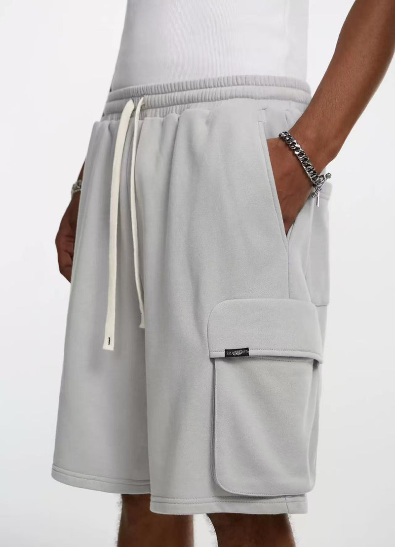 STK  Pocket Embroidered Knit Shorts