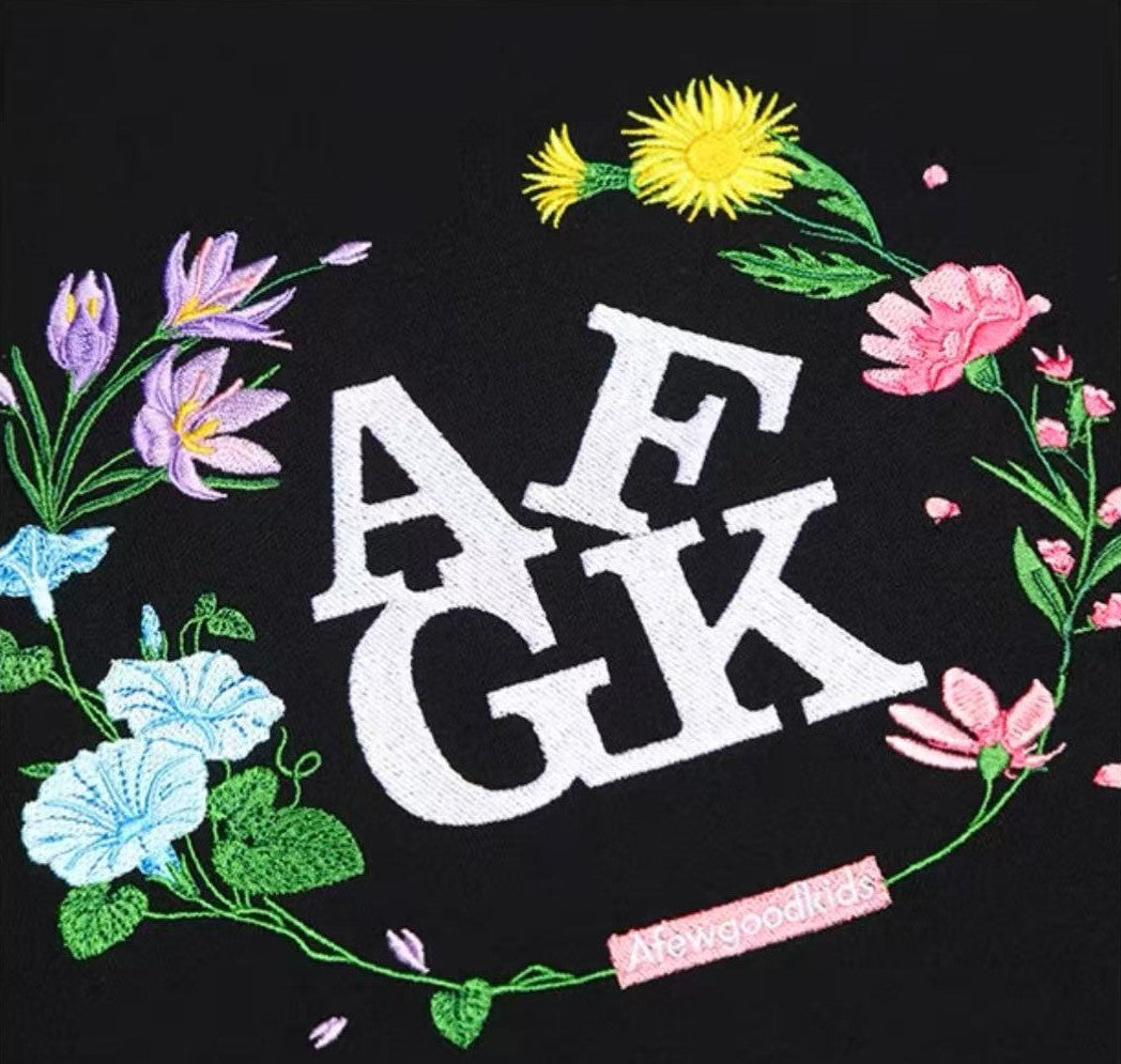 AFGK "Cloris' Garland" Embroidered Floral T-shirt