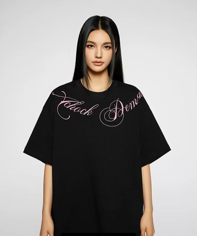 ACHOCK Floral Letter T-shirt