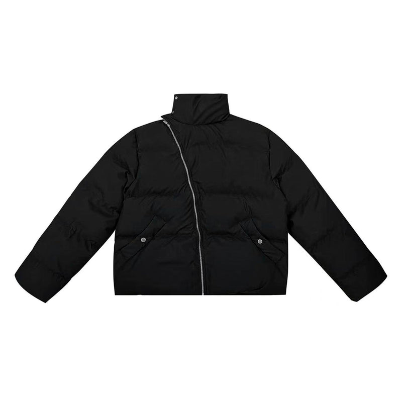 FDR Diagonal Zipper Stand Collar Down Jacket (For Women)