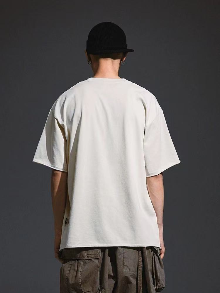 REMEDY Distressed Letter Print Short-sleeve T-shirt