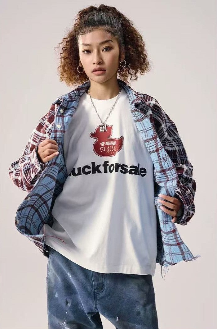 REMEDY Double-sided Plaid Pattern Long-sleeve Shirt