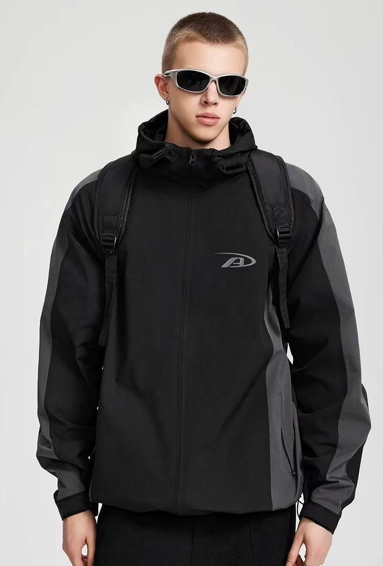 ACHOCK Logo Print Simple Outdoor Jacket