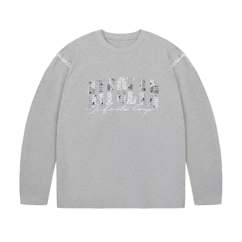 BIPOLAR Lace Polka Dot Patch Long-sleeve T-shirt