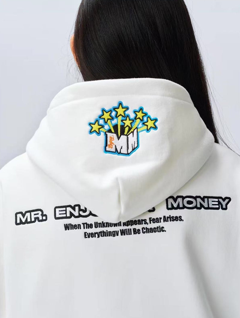 MEDM Blooming Star Embroidered Zipper Hoodie