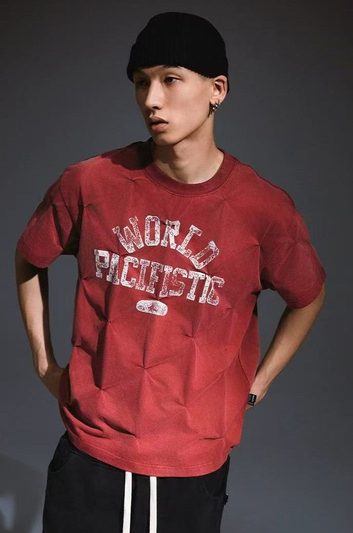 REMEDY Pleated Vintage Short-sleeve T-Shirt