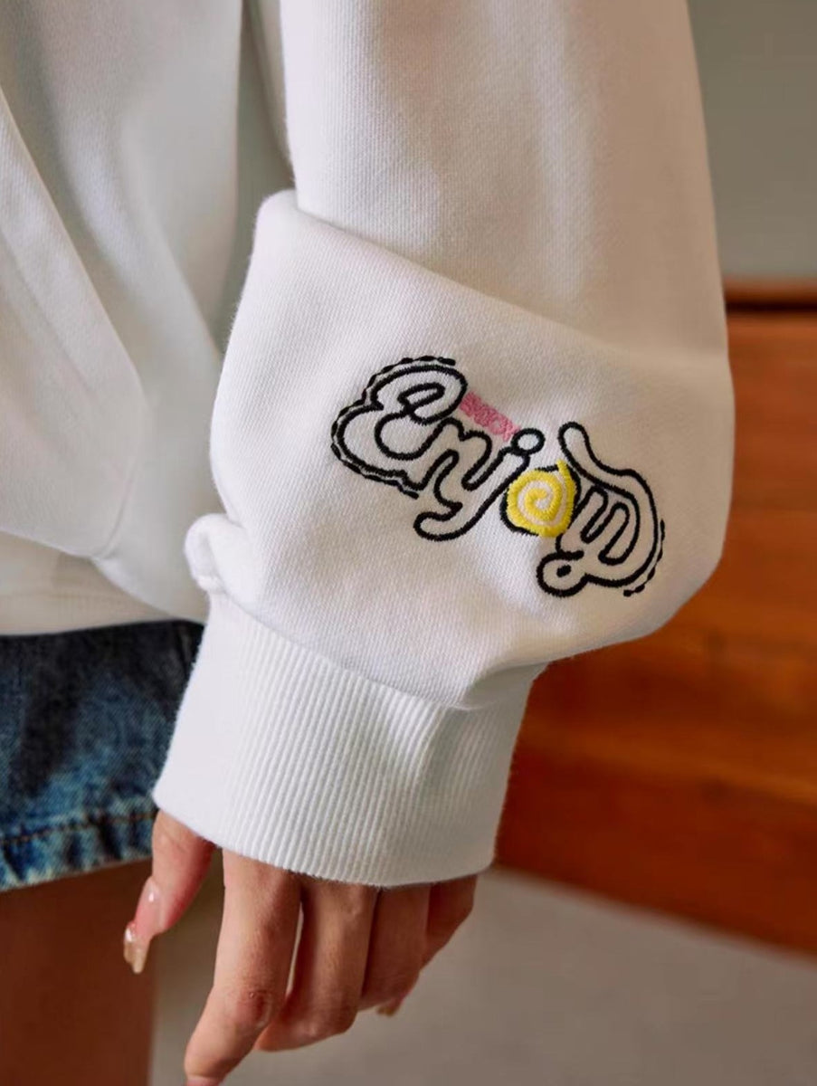 MEDM Big M Plush Wire Frame Padded Zipper Hoodie