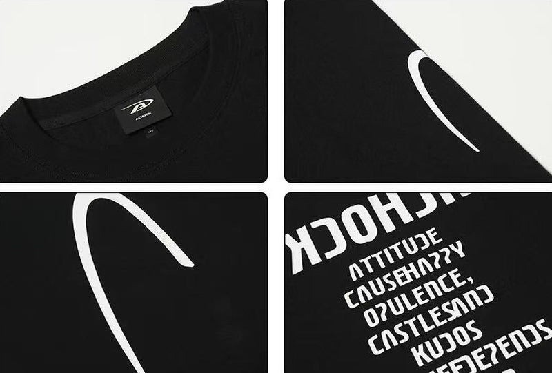 ACHOCK Round Neck High-street Long-sleeve T-shirt