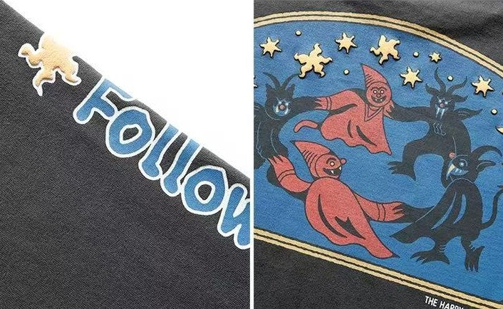 REMEDY Happy Devil Night Print Long-sleeve Tee