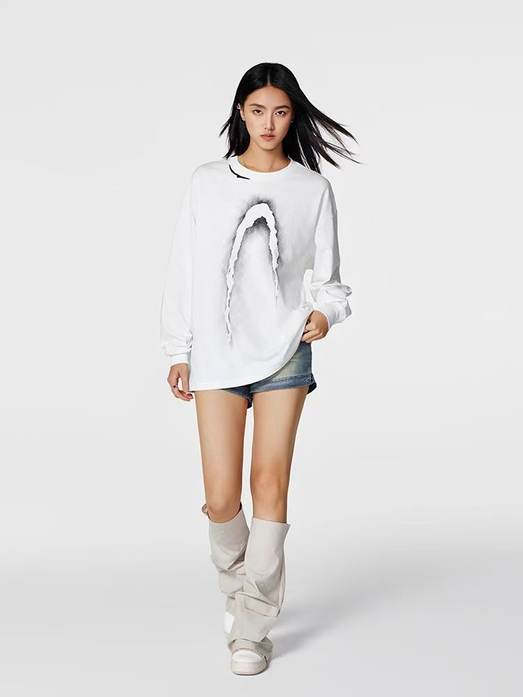 ACHOCK Phantom High Street Logo Printed Long-sleeve T-shirt