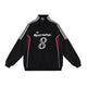 FDR Stand Collar Patchwork Color Contrast Jacket