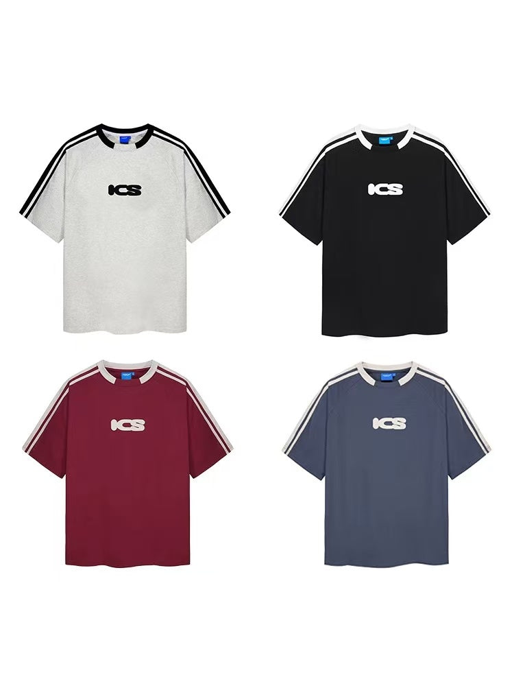ICONSLAB Millennium Retro Strip Stitching T-shirts