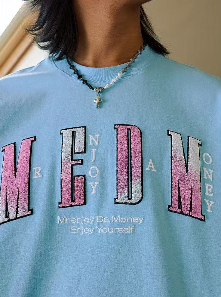 MEDM Toothbrush Embroidered Patch Long-sleeved T-shirt