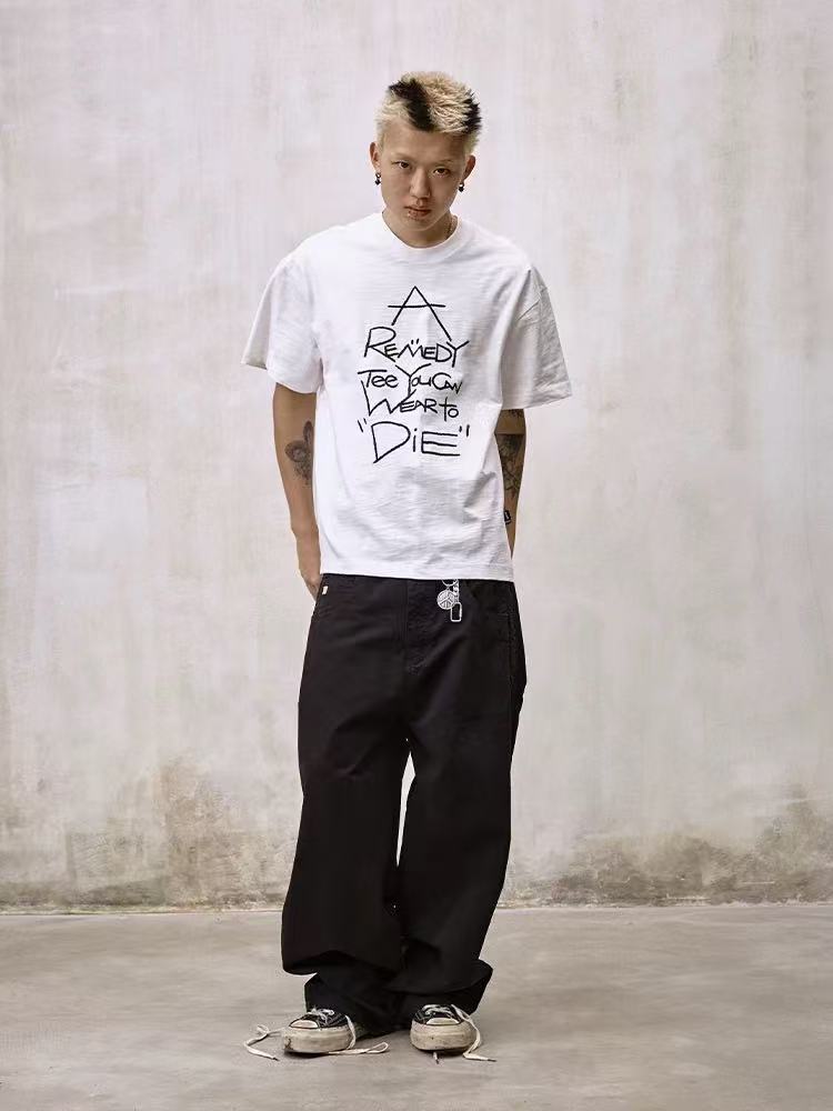 REMEDY Bamboo Lettering Short-sleeve T-Shirt