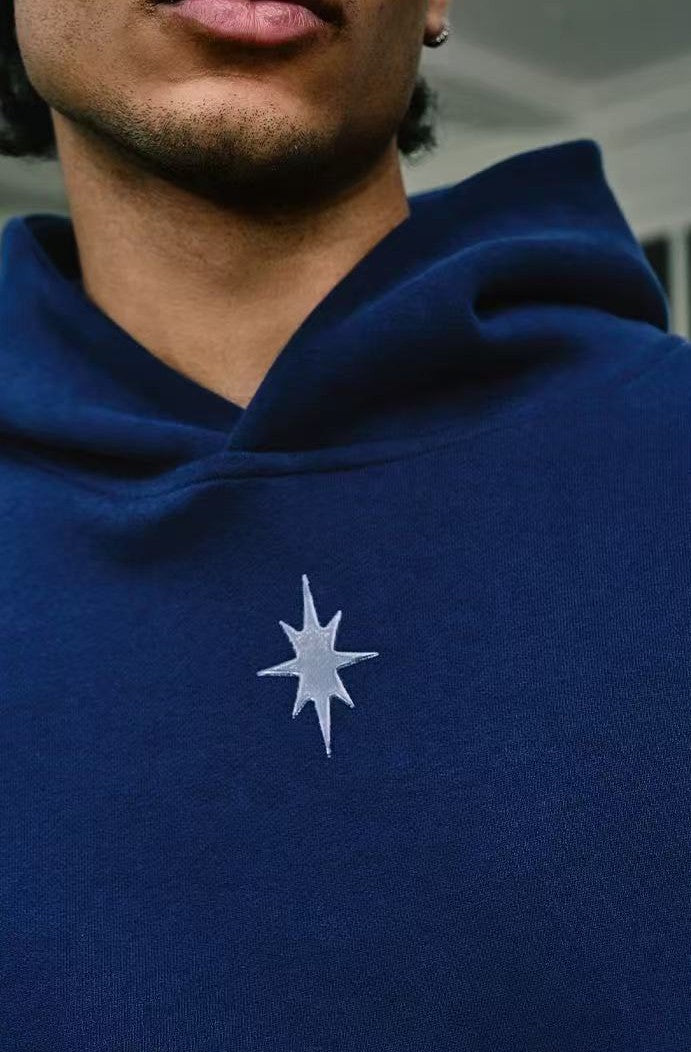 REMEDY Octagram Star Logo Print Hoodie