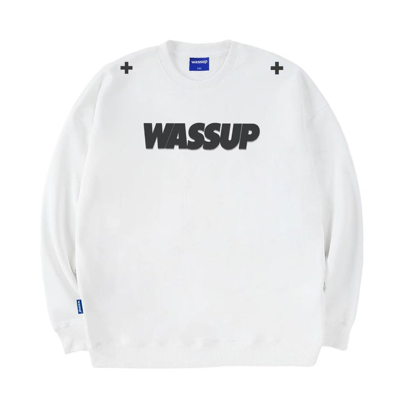 WASSUP Double Cross Printed Logo Sweatshirt