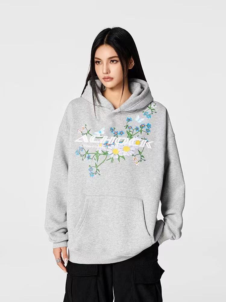 ACHOCK Floral Printed Foam Hoodie