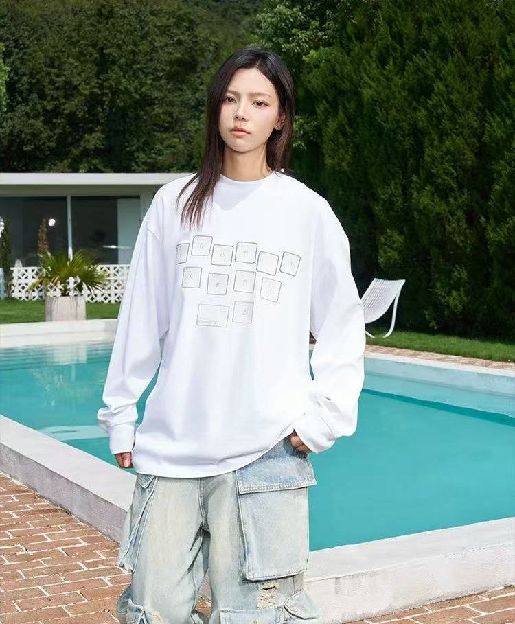 AFGK No command Z Washed Long-sleeved T-shirt