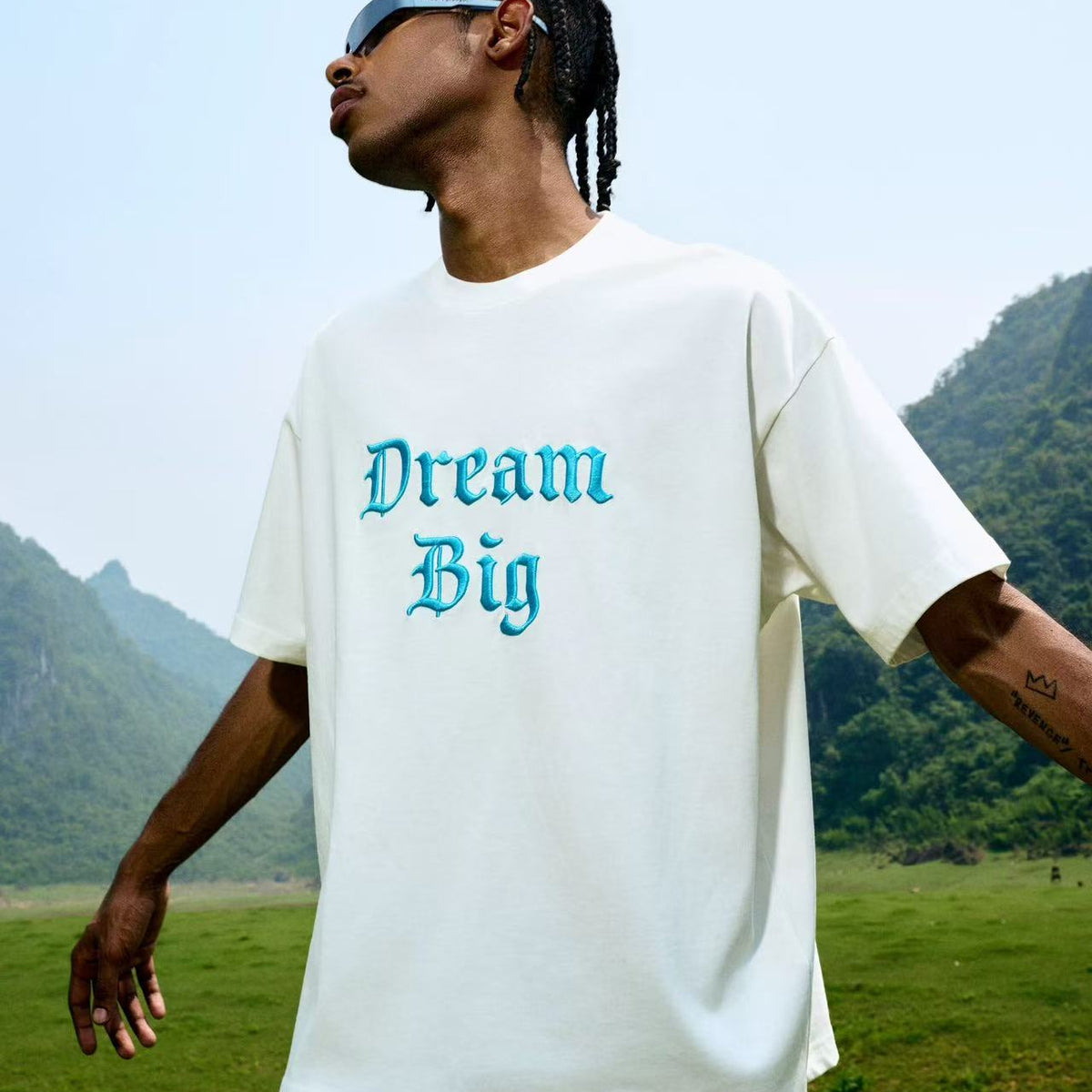 AFGK Big Dreamer Lettering Embroidered T-shirt