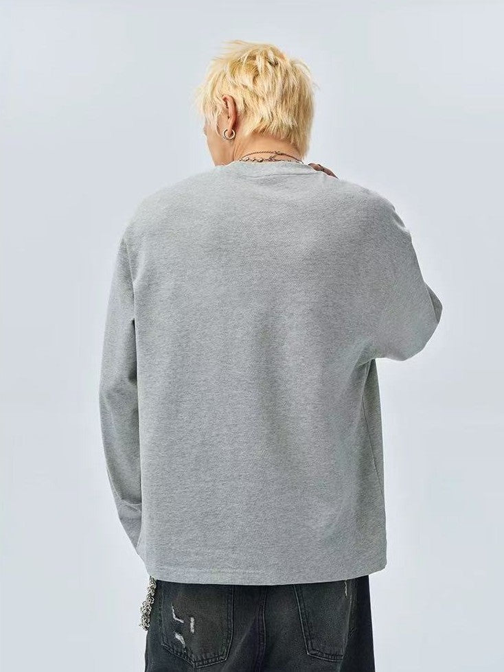 MEDM Washed Cropped Long-sleeve T-Shirt