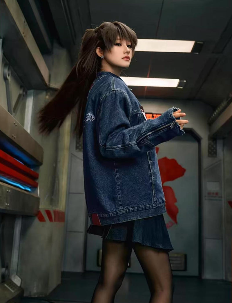 MEDMxEVA Lilith Embroidered Denim Jacket