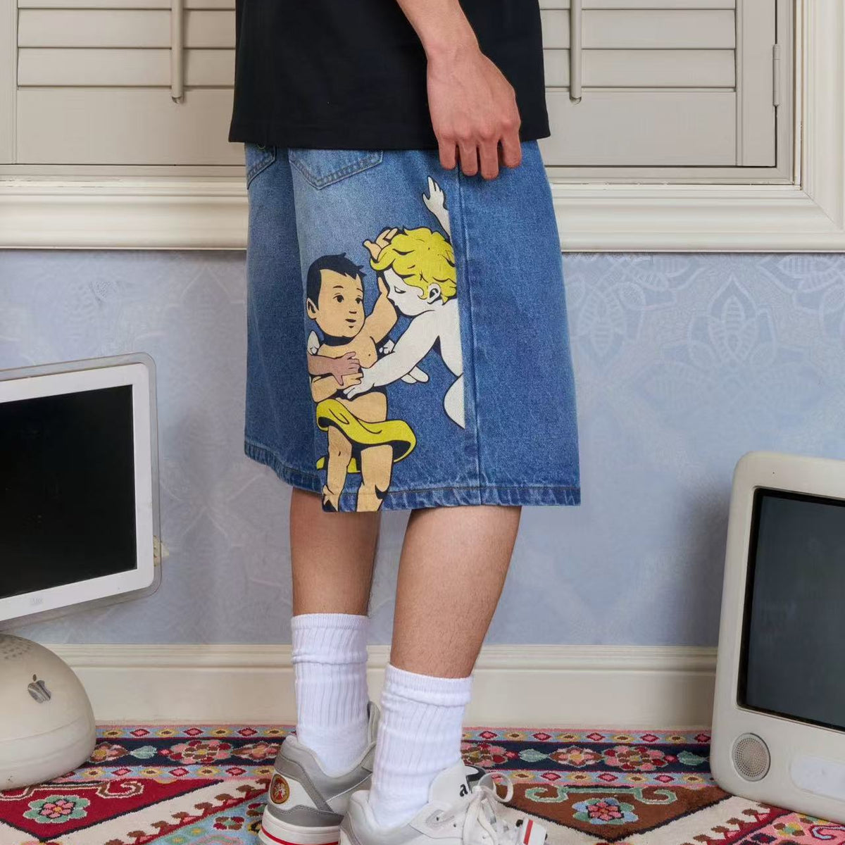 AFGK Three Angels Denim Shorts