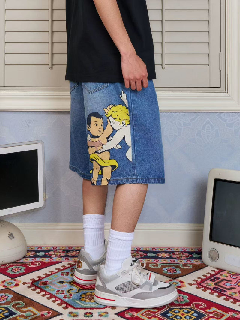 AFGK Three Angels Denim Shorts