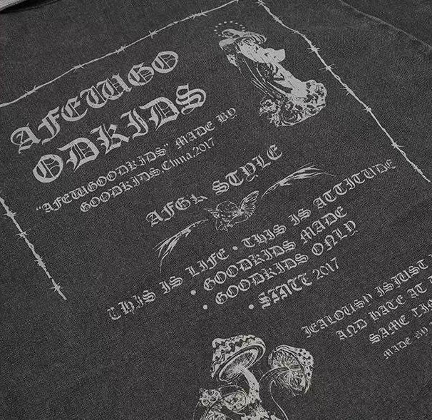 AFGK Vintage Quilted Cotton Washed Distressed Detroit Jacket