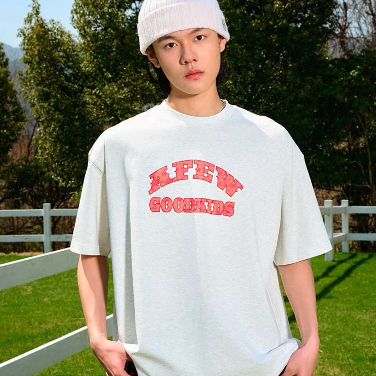 AFGK Flocked Short-sleeve T-shirt