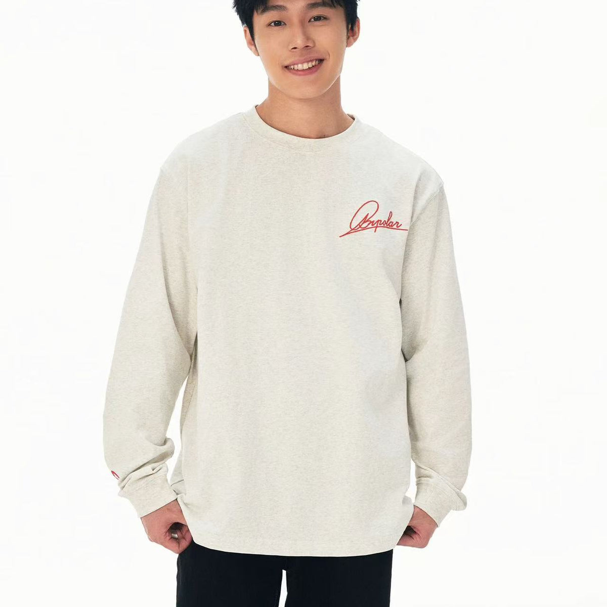BIPOLAR Handwritten LOGO Long-sleeved T-shirt