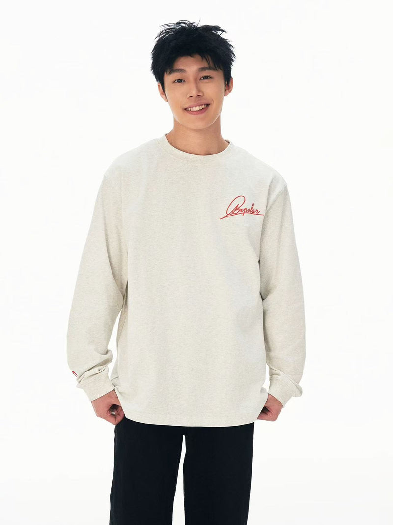 BIPOLAR Handwritten LOGO Long-sleeved T-shirt