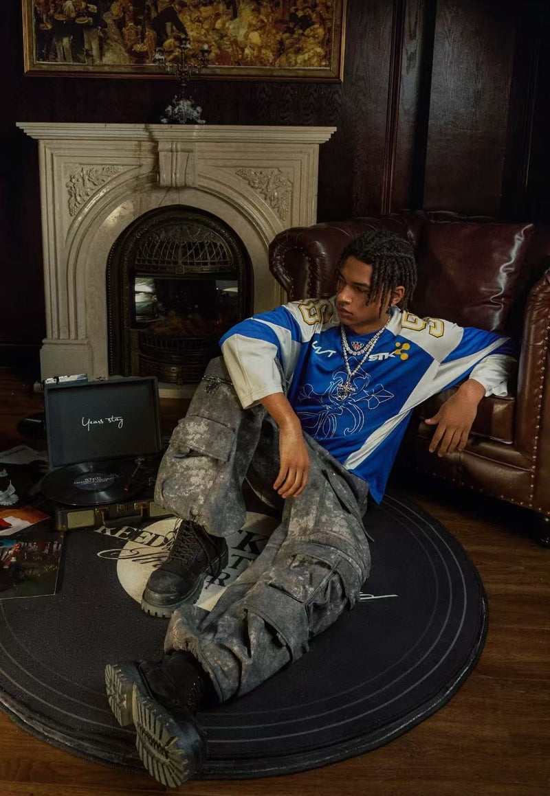 STK Color-Blocked Mesh Ice Hockey Long-Sleeve T-Shirt