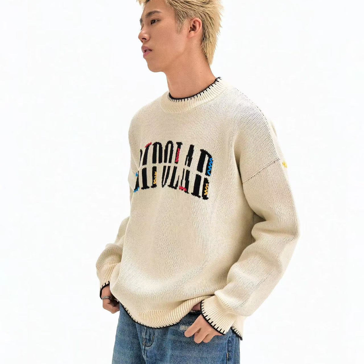 BIPOLAR Disconnected Round Neck Sweater