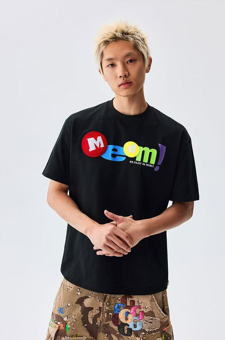 MEDM Toothbrush Embroidered M Short-sleeved T-shirt
