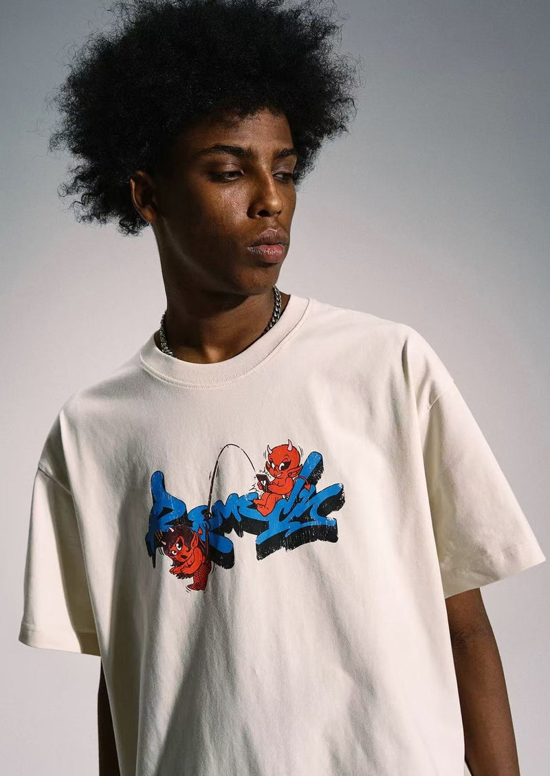 REMEDY Little Demon Print Short-sleeve T-shirt