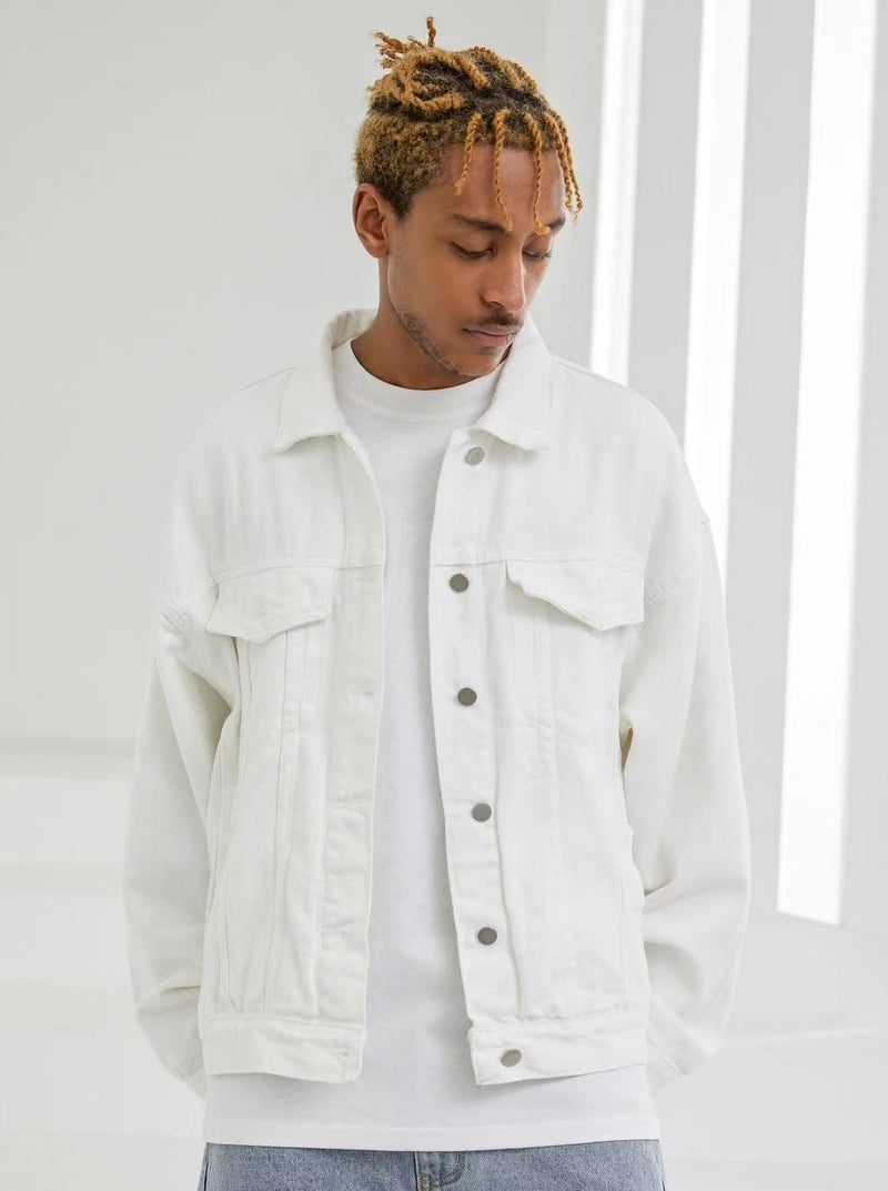 ACHOCK Simple Solid Color Denim Jacket