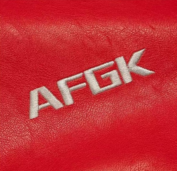 AFGK Star Angel Embroidered Leather Jacket