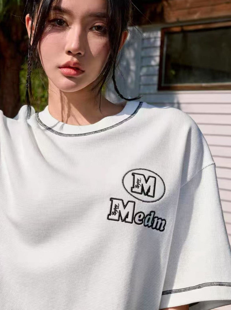 MEDM Waffle Logo Letter T-shirt