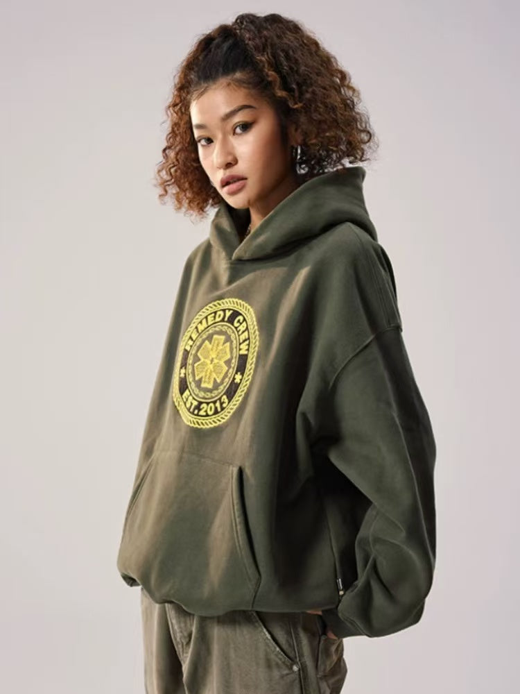REMEDY Vintage Logo Embroidery Hoodie