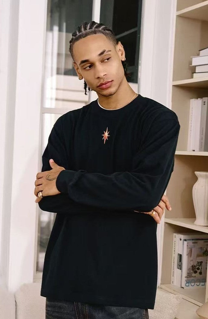 REMEDY Octagram Star Print Long-sleeve Tee