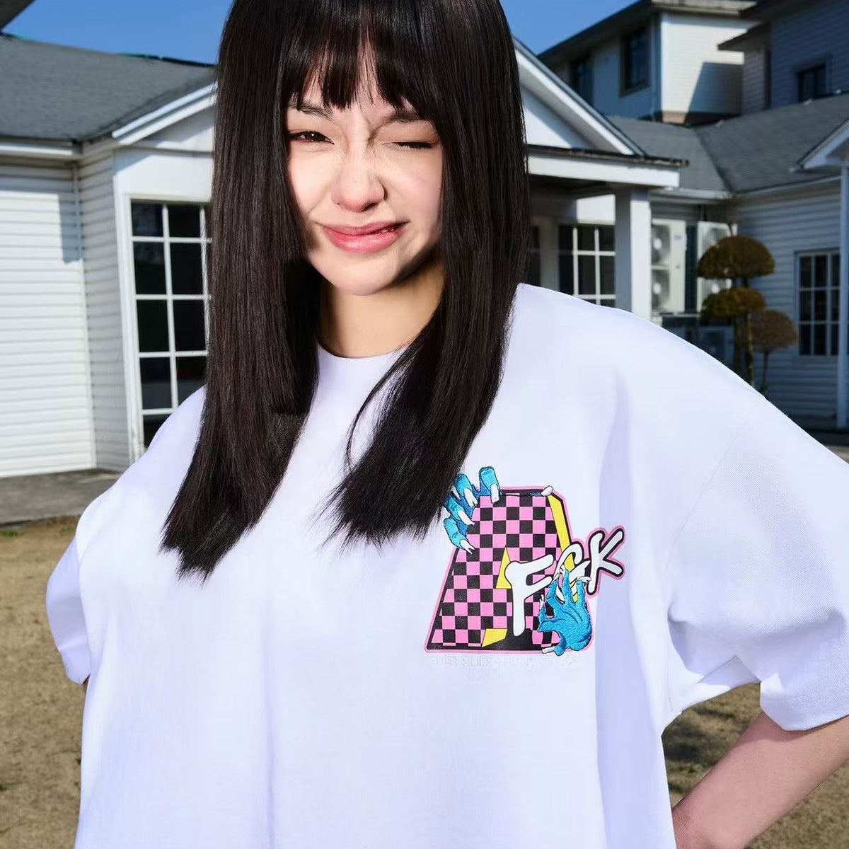 AFGK Parody MTV Embroidered Short sleeves T-shirt