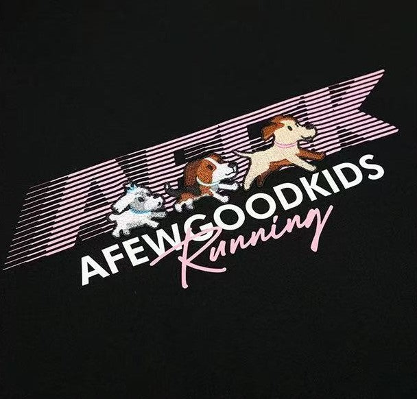 AFGK "Running Puppy" Long-sleeved T-shirt