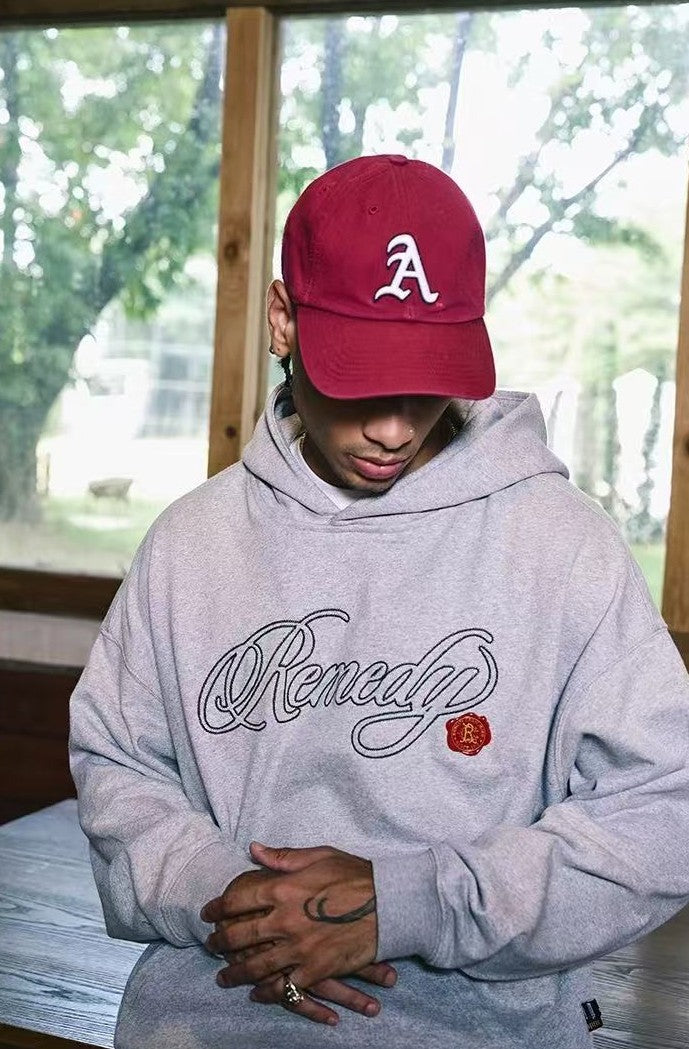 REMEDY Metal Postmark Logo Embroidery Hoodie