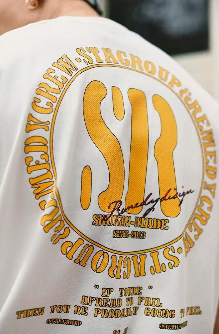 REMEDYxSTA Retro Logo Print Short-sleeve T-shirt