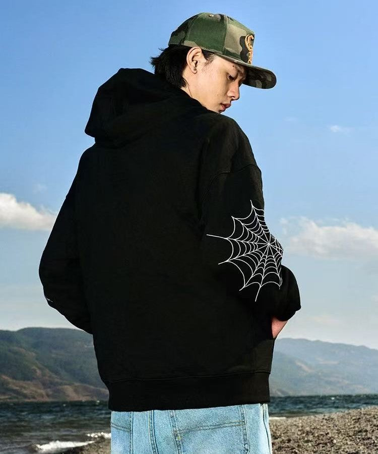 AFGK Spider Web Print Cardigan Jacket