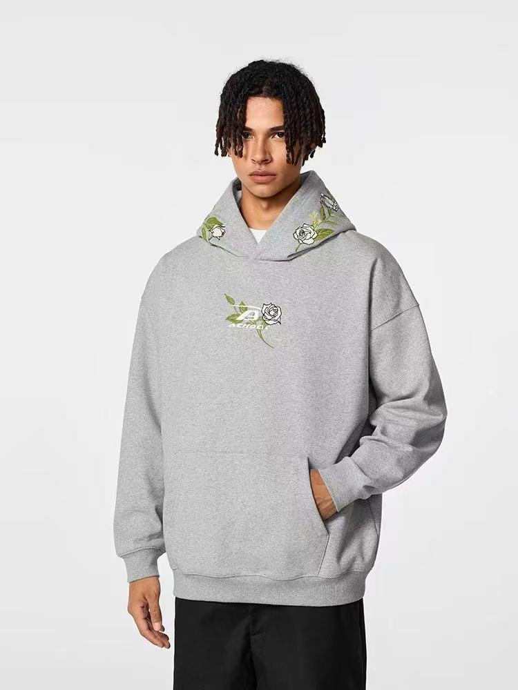 ACHOCK Floral Embroidered Retro Hoodie