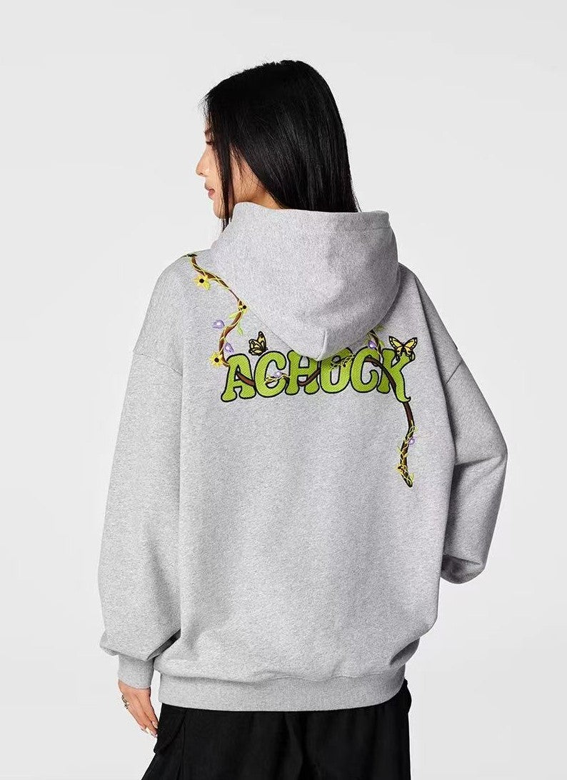 ACHOCK Little devil Embroidered Hoodie