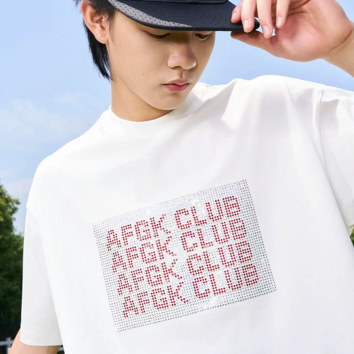 AFGK "GoodKids" Hot Diamond Printed Short-sleeved T-shirt