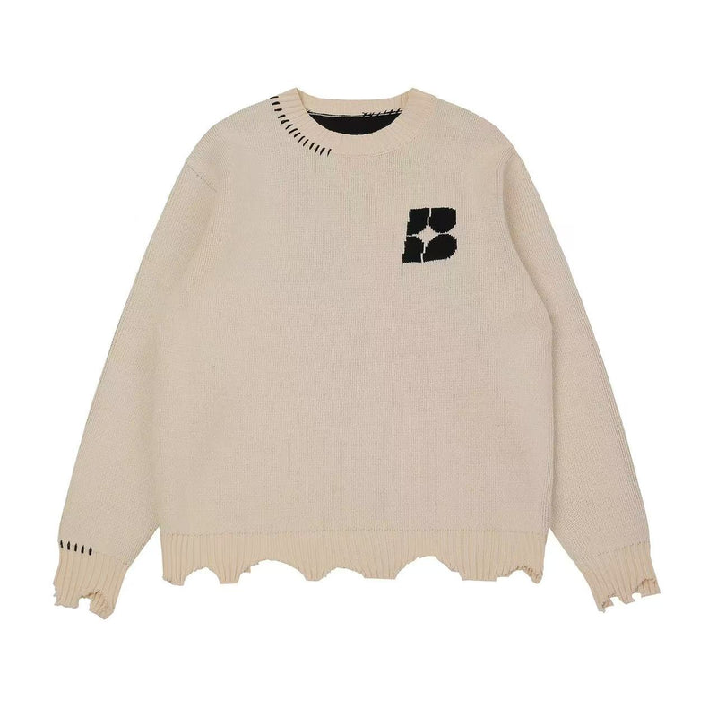 BIPOLAR Basic Destruction Pullover Sweater