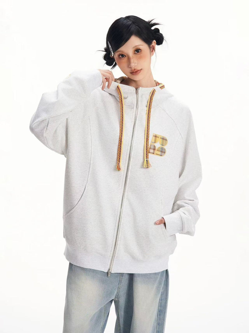 BIPOLAR Ethnic Style Sub-zip Sweatshirt